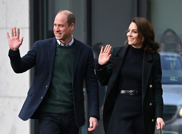 <div class="inline-image__caption"><p>Prince William and Kate during a visit to Royal Liverpool University Hospital in January.</p></div> <div class="inline-image__credit">Karwai Tang/WireImage</div>