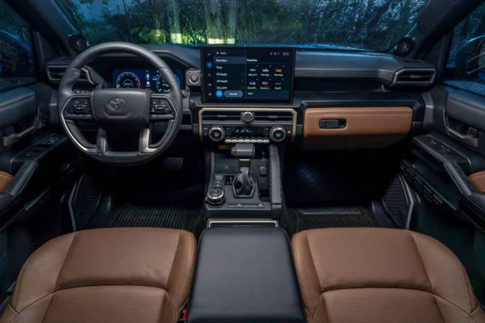 Brown leather interior of 2025 4Runner Limited