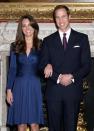 <p>The beaming couple officially announced their engagement on November 16. After being dubbed "Waity Katie" because of their lengthy courtship, Prince William proposed with a ring worn by the late Princess Diana.</p>