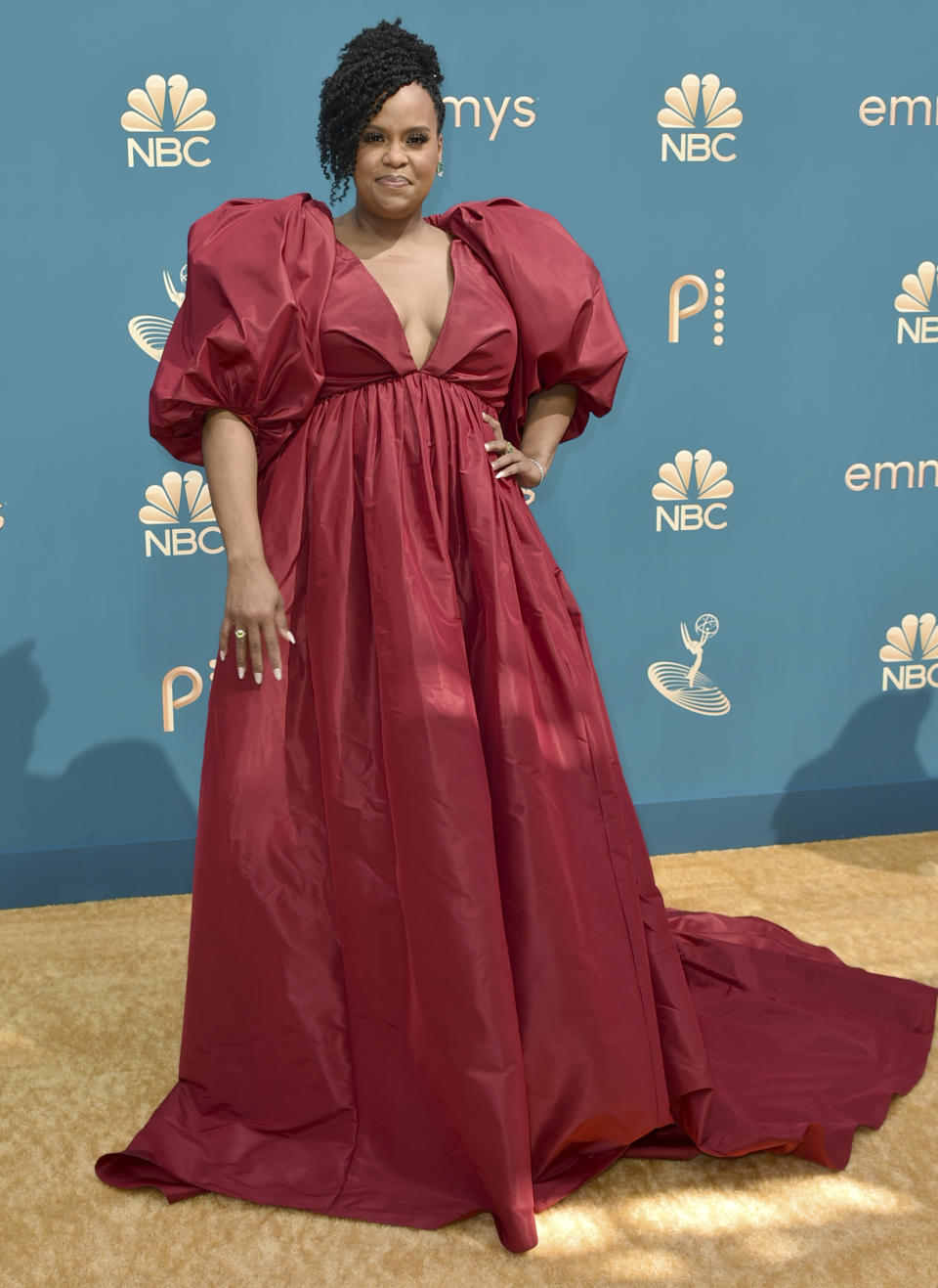 Natasha Rothwell arrives at the 74th Primetime Emmy Awards on Monday, Sept. 12, 2022, at the Microsoft Theater in Los Angeles. (Photo by Richard Shotwell/Invision/AP)