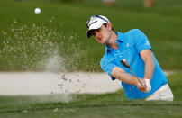 PALM BEACH GARDENS, FL - MARCH 03: Justin Rose of England hits out of the bunker on the tenth hole during the third round of the Honda Classic at PGA National on March 3, 2012 in Palm Beach Gardens, Florida. (Photo by Mike Ehrmann/Getty Images)