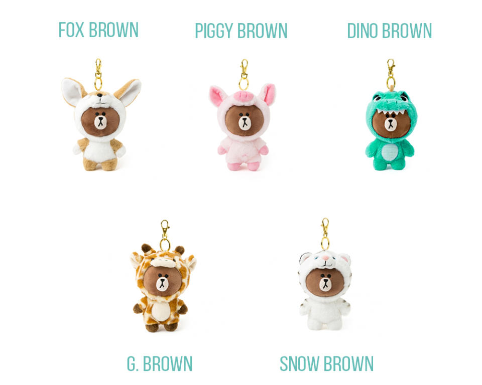 Line Friends Jungle Brown Bag Charm