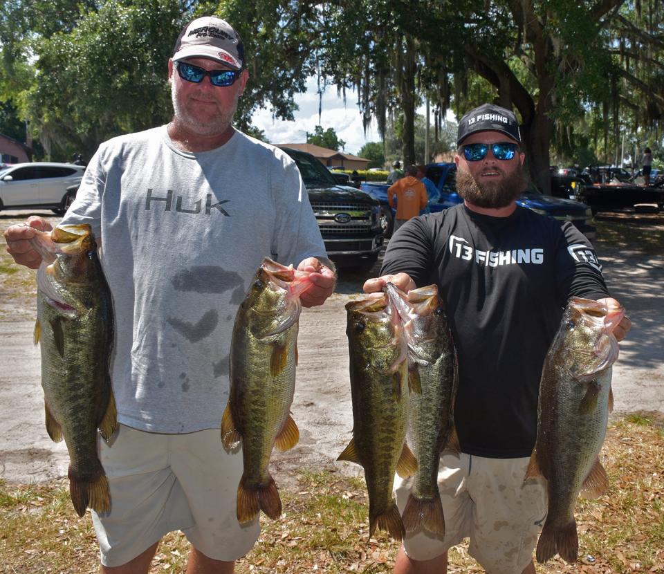 Eric Conant, left, and Mike Foster had 22.34 pounds to win the Xtreme Bass Series Central Florida Division tournament May 15 on the Winter Haven Chain. PROVIDED BY BRIAN STAHL