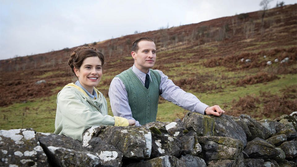 MASTERPIECE .All Creatures Great and Small 2021..Shown L to R: .Helen Alderson (played by Rachel Shenton).James Herriott (played by Nicholas Ralph)..Editorial use only…Photographer: Ed Miller..Copyright: Playground Television (UK) Ltd. - Credit: Courtesy of Ed Miller/Playground Television