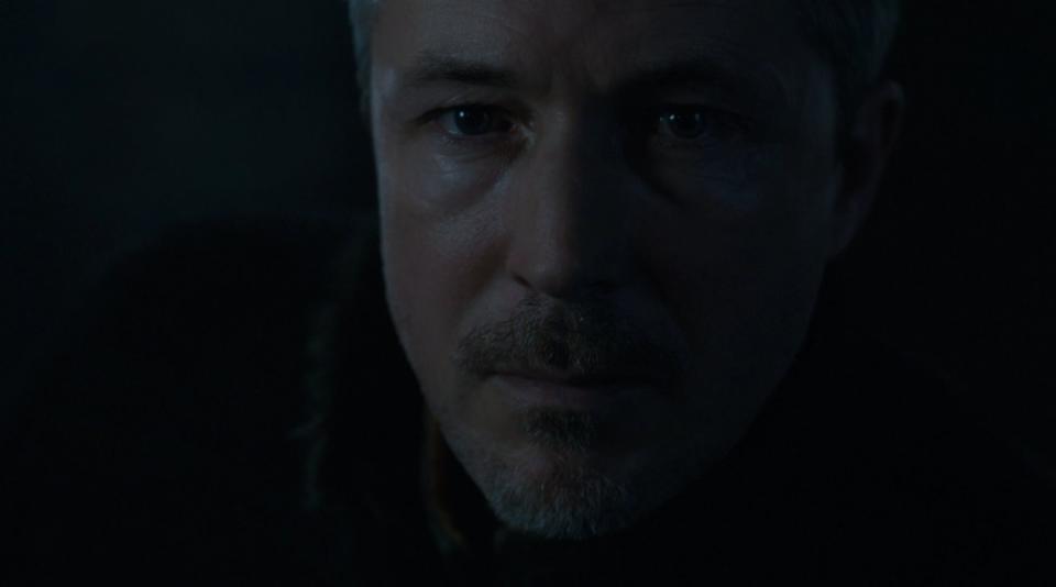 Littlefinger was clearly shaken by the remark. Copyright: [HBO]