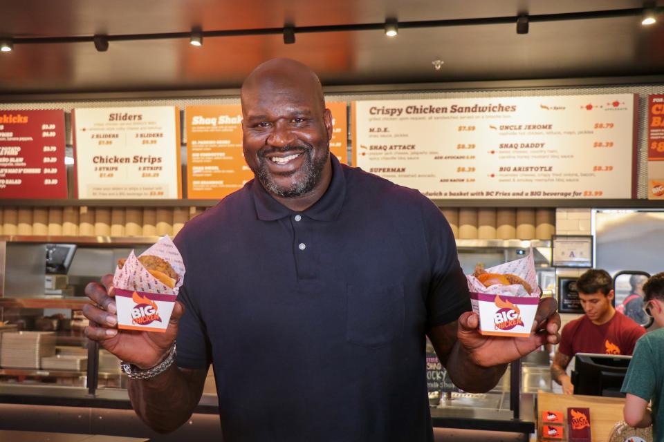 Shaquille O'Neal at his "Big Chicken" fast-casual restaurant chain.