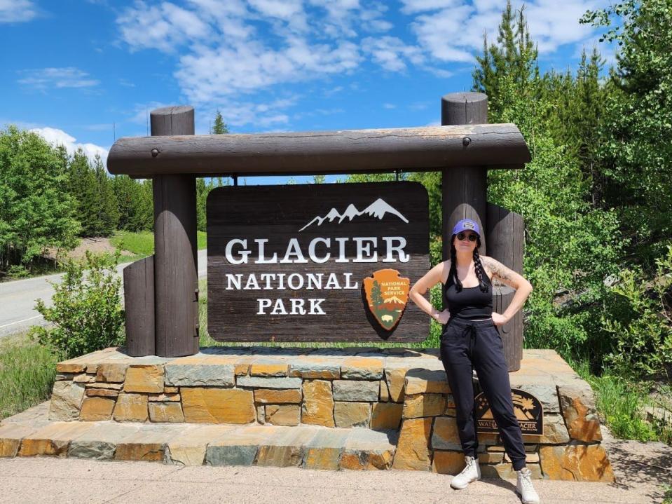 Insider's reporter outside of Glacier National Park in Montana.