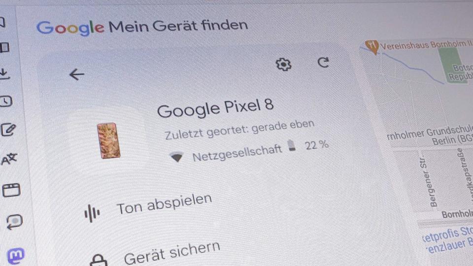 Mein Gerät finden von Google. (Bild: dpa)