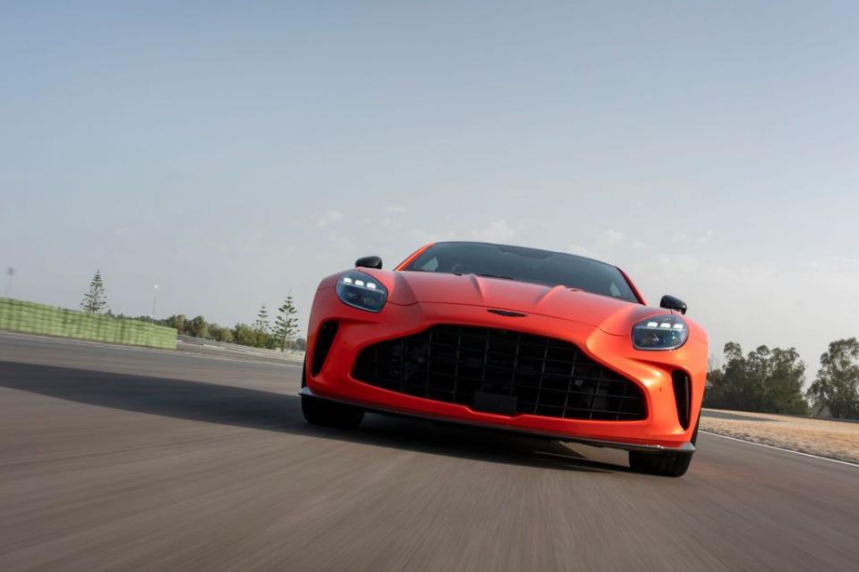 a red sports car on a road