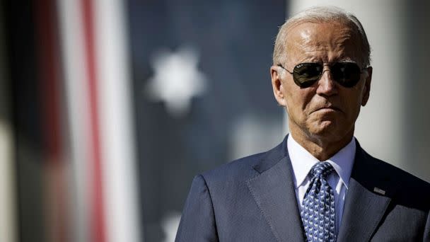 PHOTO: President Joe Biden attends an event on the South Lawn of the White House in Washington, Sept. 13, 2022. (Bloomberg via Getty Images)