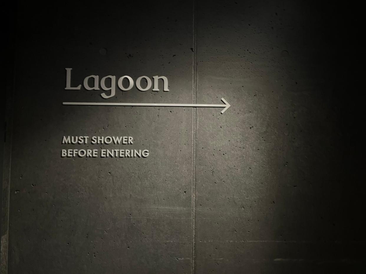 sign for the lagoon at sky lagoon in iceland