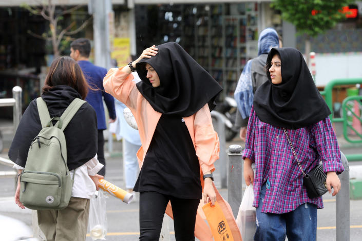 Cameras placed in public areas to detect women who violate the countryâs hijab law in Iran (Fatemeh Bahrami / Anadolu Agency via Getty Images)