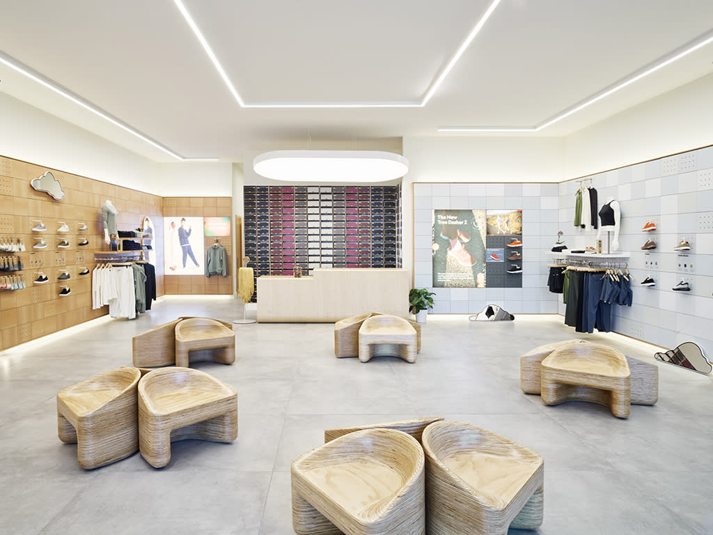 Inside Allbirds’ new Carlsbad, Calif. store. - Credit: Courtesy of Allbirds