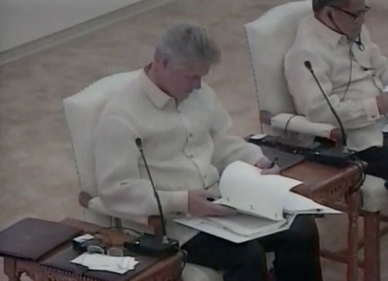 U.S. President Bill Clinton attends the APEC Summit in Manila