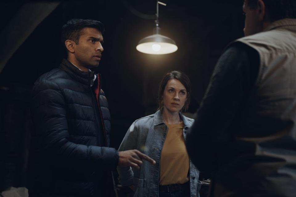 Nikesh Patel and Jessica Raine in The Devil’s Hour (Amazon Prime Video UK)