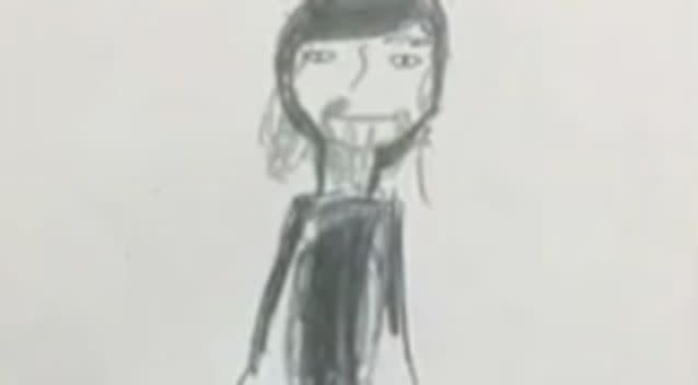 The sketch Rebecca drew for police. Photo: Today Show