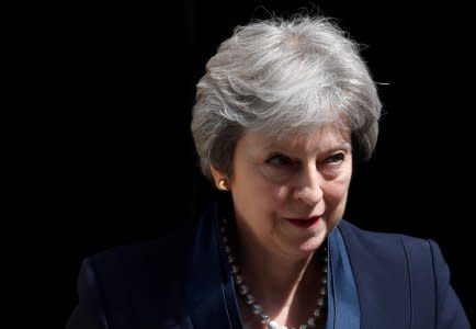 FILE PHOTO: Britain's Prime Minister Theresa May leaves 10 Downing Street in London, Britain, May 23, 2018. REUTERS/Toby Melville/File Photo