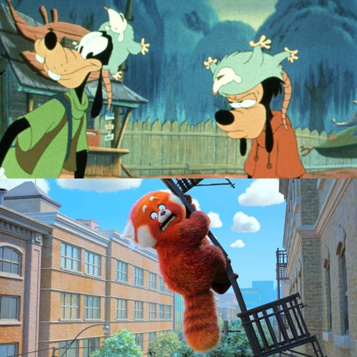 "A Goofy Movie" (Top); "Turning Red" (Bottom)