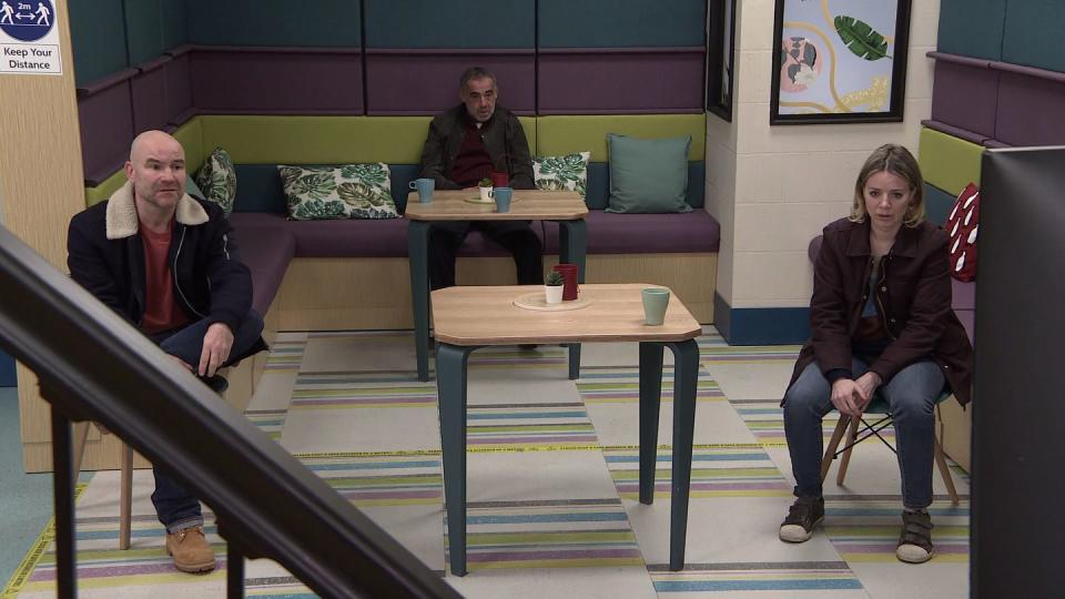 Monday, January 4: Tim, Kevin and Abi watch the meeting unfold