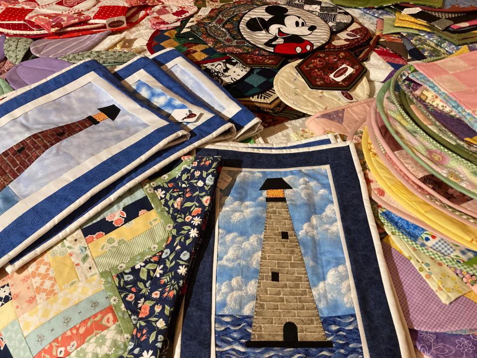 Handcrafted table runners are among the items on display and for sale at the Art, Craft and Amish Quilt Sale taking place July 6 to 9 in Jacksonport.