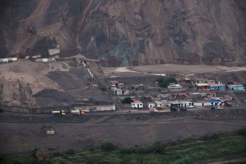 Landslide caused by heavy rains, in Arequipa