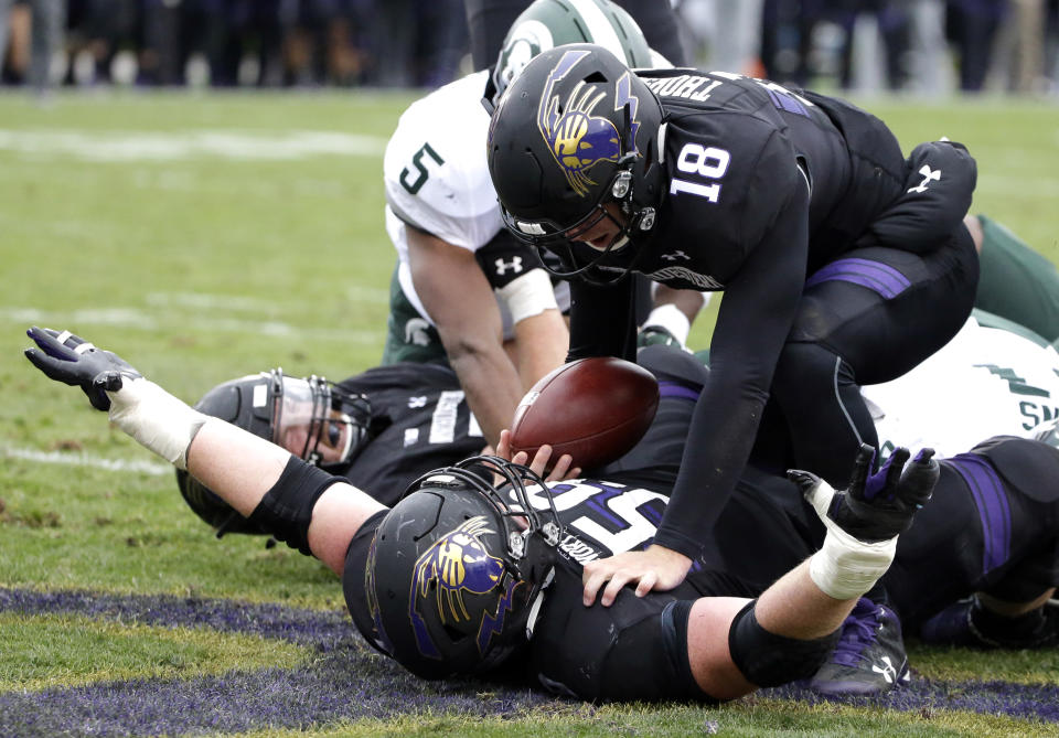 Northwestern earned its third-straight win as it stunned No. 16 Michigan State on Saturday. (AP)