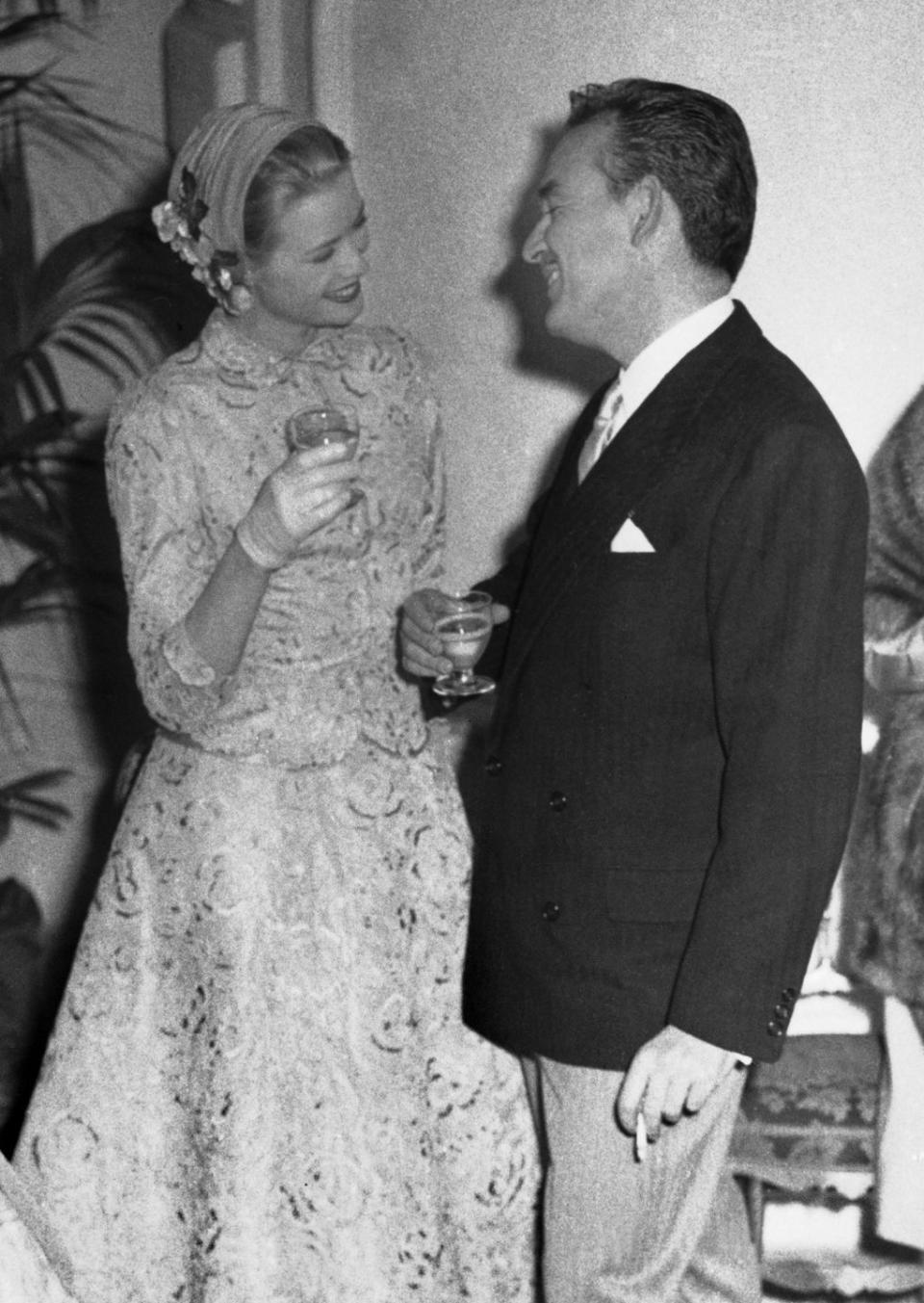 prince rainier of monaco and his wife