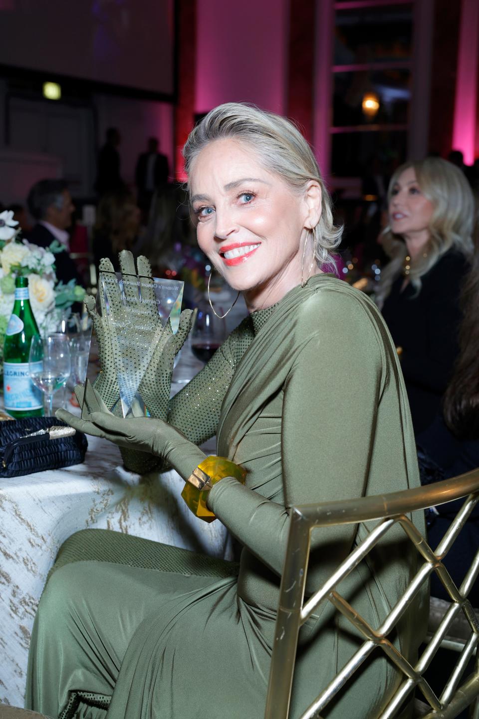 Sharon Stone attends the Women's Cancer Research Funds "An Unforgettable Evening" on March 16.