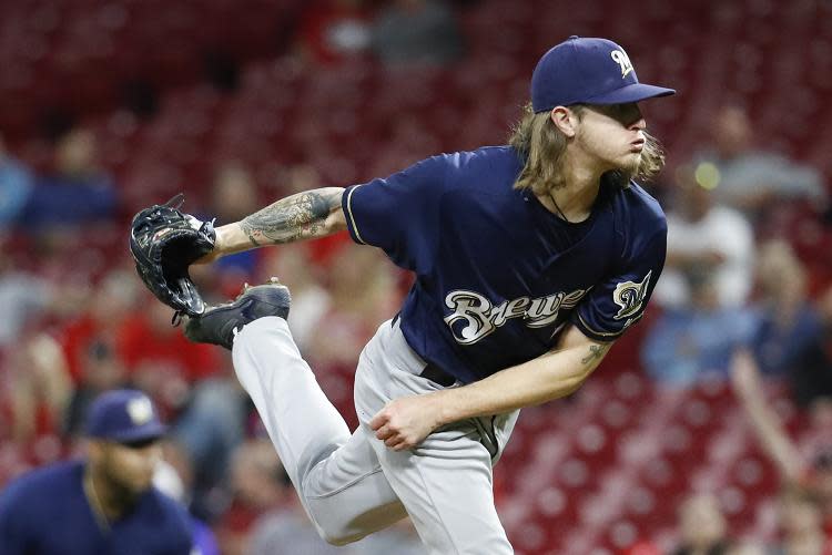 The Milwaukee Brewers strong start has been lead by ace reliever and strikeout machines Josh Hader. (AP)