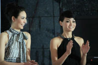 The contestants showed off their beautiful smiles. (Yahoo! photo/ Deborah Choo)