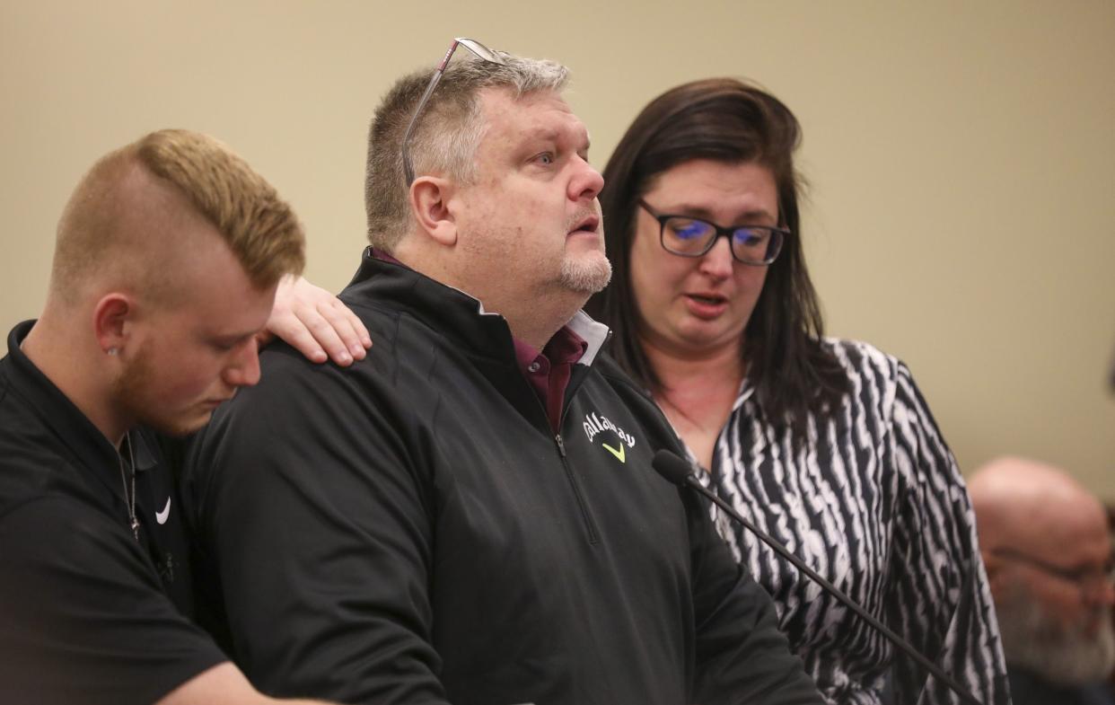 Chad Drexel speaks about the loss of his daughter Brittanee Drexel at a sentencing hearing for Raymond Moody, Wednesday, Oct. 19, 2022, in Georgetown, S.C.