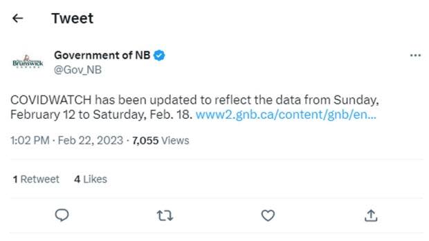 Government of New Brunswick/Twitter