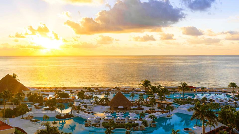 Aerial view of Moon Palace Cancún