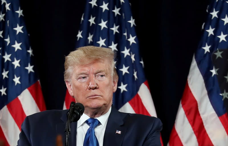 FILE PHOTO: U.S. President Trump speaks at a campaign event in Atlanta, Georgia