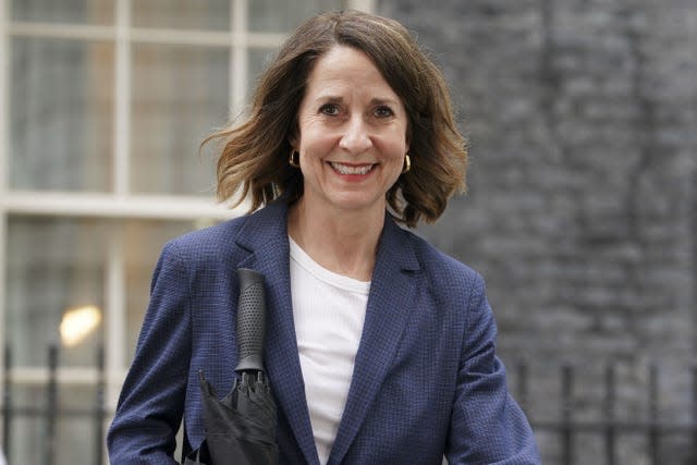Liz Kendall smiling as she leaves 10 Downing Street