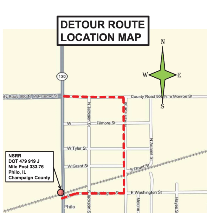 <em>Detour map provided by IDOT</em>