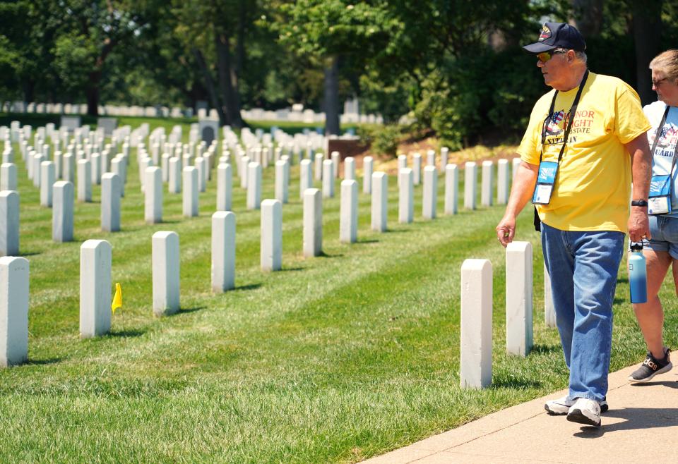 Russel Abney is a Navy veteran visiting Arlington National Cemetery with Honor Flight Tri-State