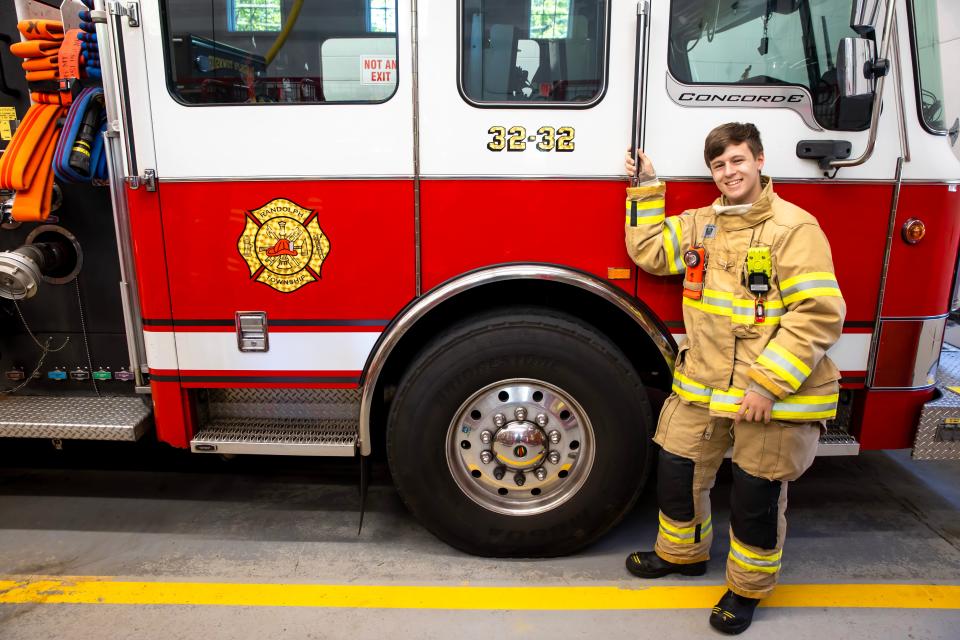 Randolph High School senior Tyler Zepp is a volunteer firefighter with the Shongum Mountain company and a central defender on the varsity soccer team.