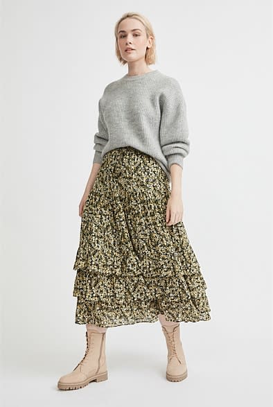 Print Ruffle Skirt, $99.95 