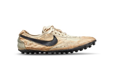 The Nike "Moon Shoe" a handmade running shoe designed by Nike co-founder and legendary Oregon University track coach Bill Bowerman