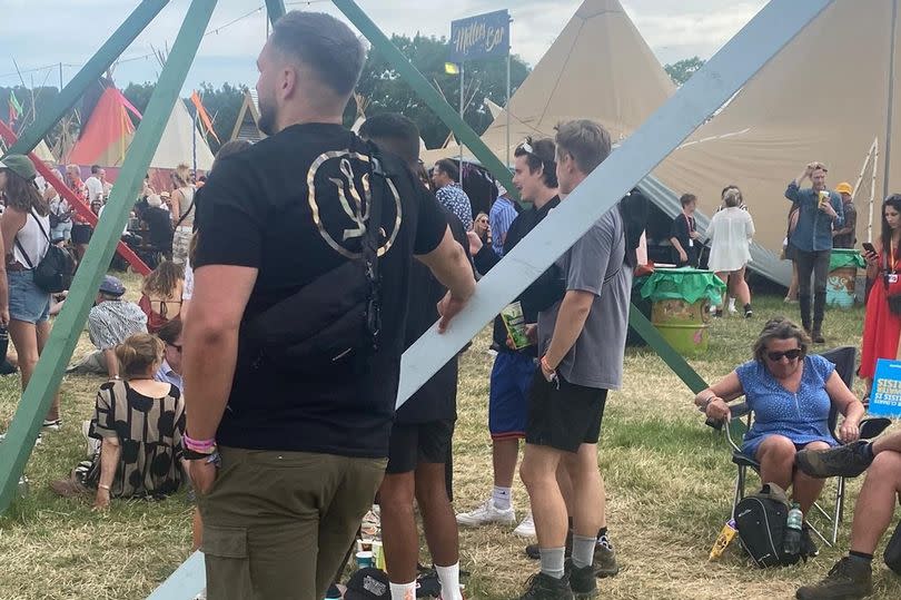 The youngest Beckham was spotted having a good time at Glastonbury -Credit:WHATSAPP