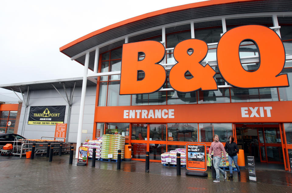 B&Q closed shops over the coronavirus but stores may re-open. (PA)