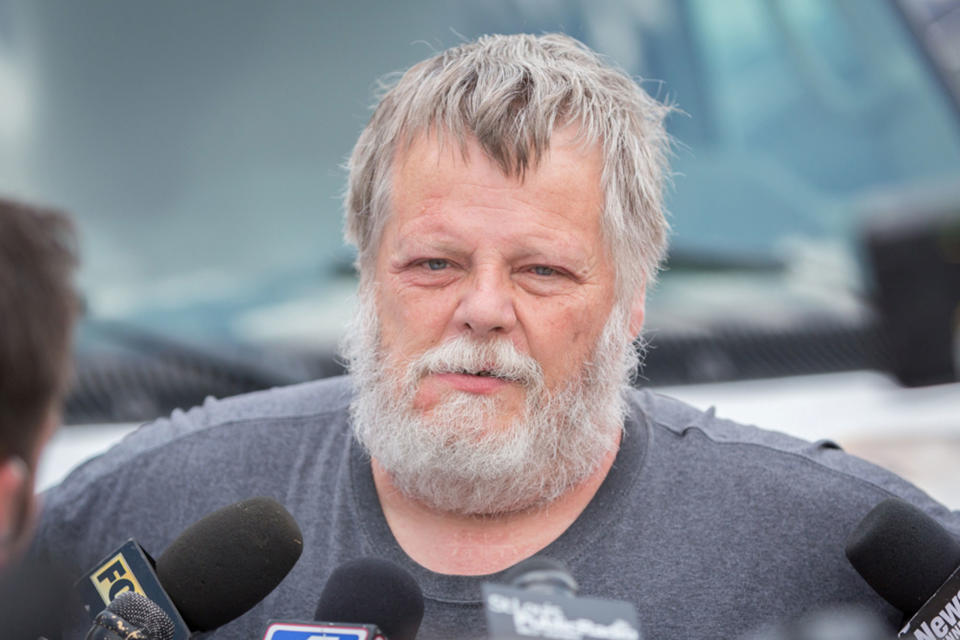<p>Dale Walsh, a friend of James Hodgkinson, speaks to media outside the home of Virginia shooting suspect Hodgkinson in Belleville, Ill., June 14, 2017. (Photo: Kenny Bahr/Reuters) </p>