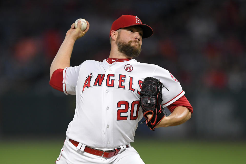 After making a surprise, Angels pitcher Bud Norris could miss out on a $500,000 bonus for relief appearances. (AP)