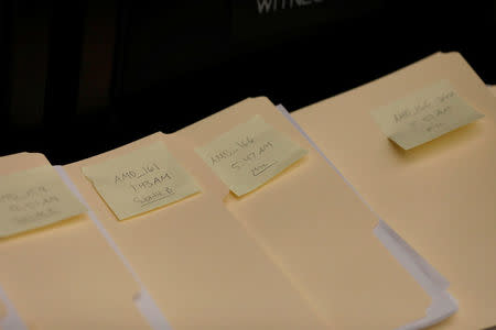 Copies of amendments offered during a marathon House Energy and Commerce Committee hearing on a potential replacement for the Affordable Care Act are seen on Capitol Hill in Washington March 9, 2017. REUTERS/Aaron P. Bernstein