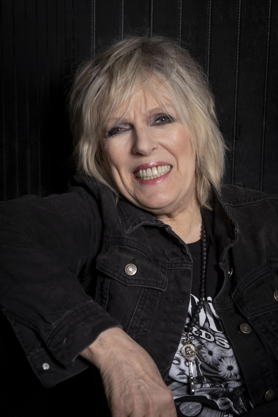 Lucinda Williams poses for a portrait on Friday, March 24, 2023 in New York to promote her book, “Don’t Tell Anybody the Secrets I Told You," out April 25. (Photo by Andy Kropa/Invision/AP)