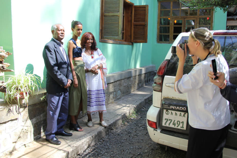 “Liya with her lovely parents who still live in Addis Ababa, which means, ‘new flower.’”