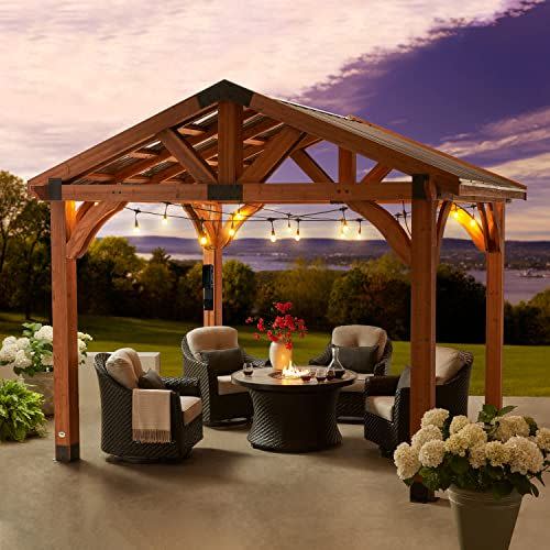 5) Brookdale All Cedar Wooden Gazebo