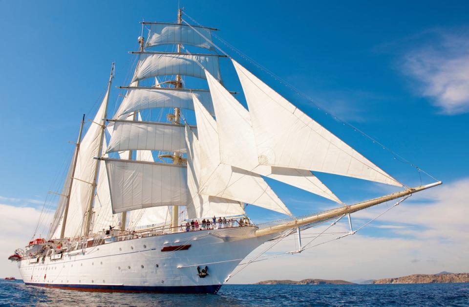 Find intimate cruising on the 115m Star Clipper ship that carries just 166 guests (Star Clippers)