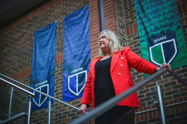 Christine Cunniffe, principal at the private LVS Ascot school, west of London (Adrian DENNIS)